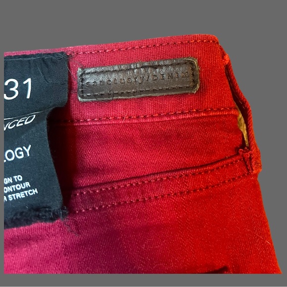 Sanctuary Denim Social Ankle Skinny Jeans Red Size 31 Standard Rise - Picture 2 of 9